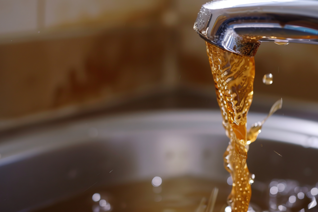 Rusty water coming from a faucet could signify it's time for a new water heater.